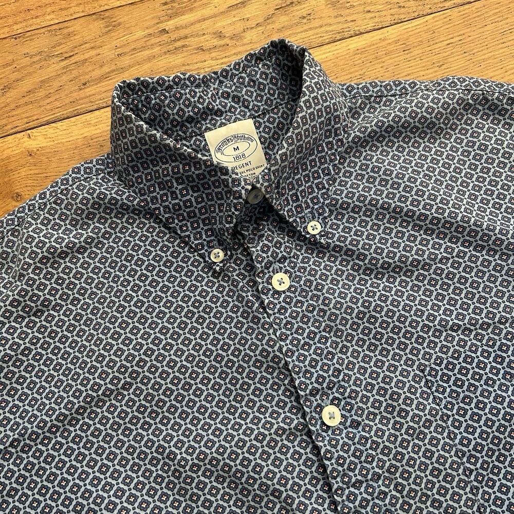 Vintage Brooks Brothers 1818 Regent Floral Print Button Up Shirt Medium